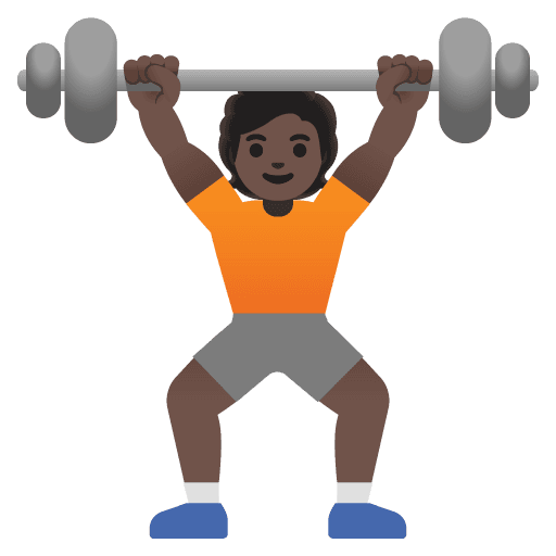 Person Lifting Weights: Dark Skin Tone