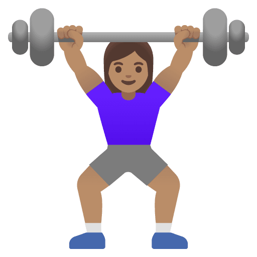 Woman Lifting Weights: Medium Skin Tone