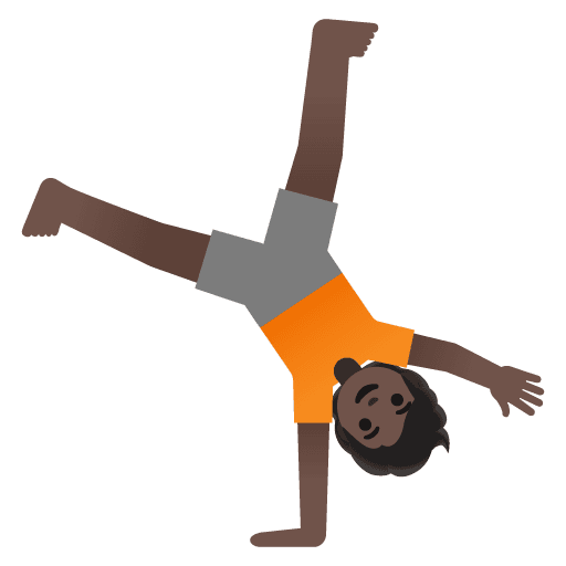 Person Cartwheeling: Dark Skin Tone