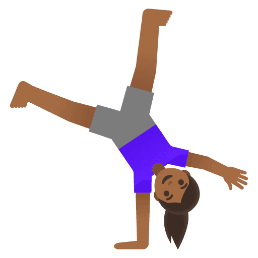 Woman Cartwheeling: Medium-dark Skin Tone