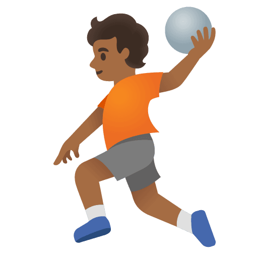 Person Playing Handball: Medium-dark Skin Tone