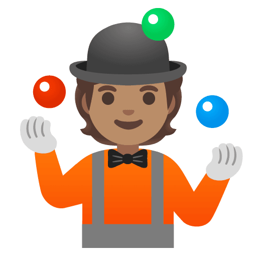 Person Juggling: Medium Skin Tone