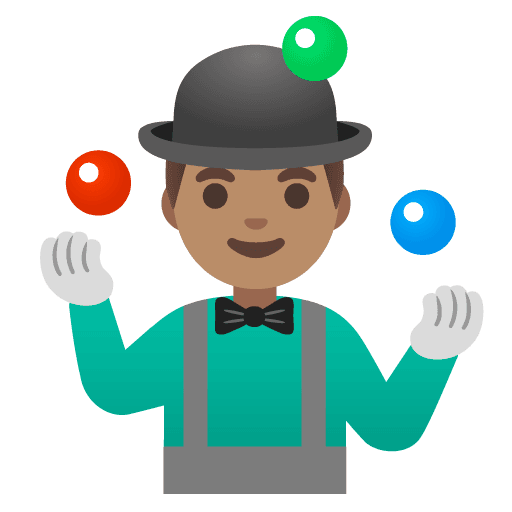 Man Juggling: Medium Skin Tone