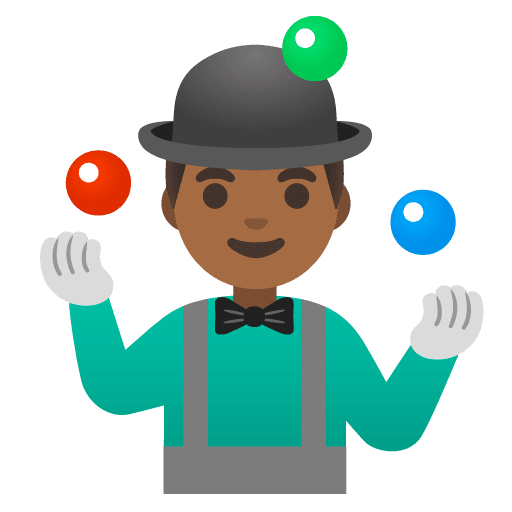 Man Juggling: Medium-dark Skin Tone