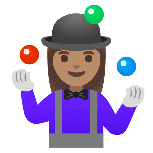 Woman Juggling: Medium Skin Tone