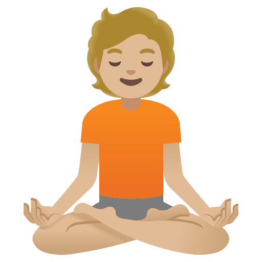 Person in Lotus Position: Medium-light Skin Tone