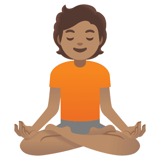 Person in Lotus Position: Medium Skin Tone