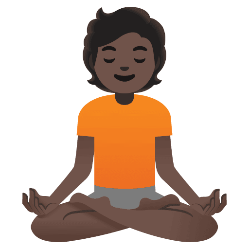 Person in Lotus Position: Dark Skin Tone