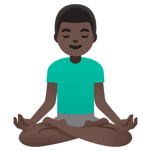 Man in Lotus Position: Dark Skin Tone