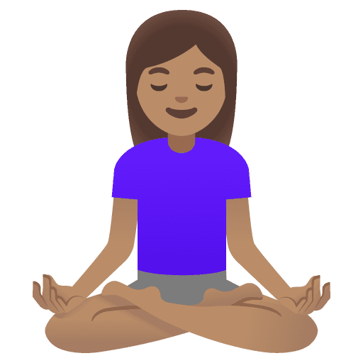 Woman in Lotus Position: Medium Skin Tone