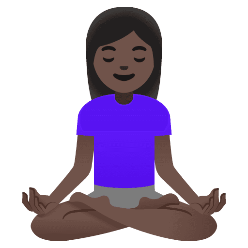 Woman in Lotus Position: Dark Skin Tone