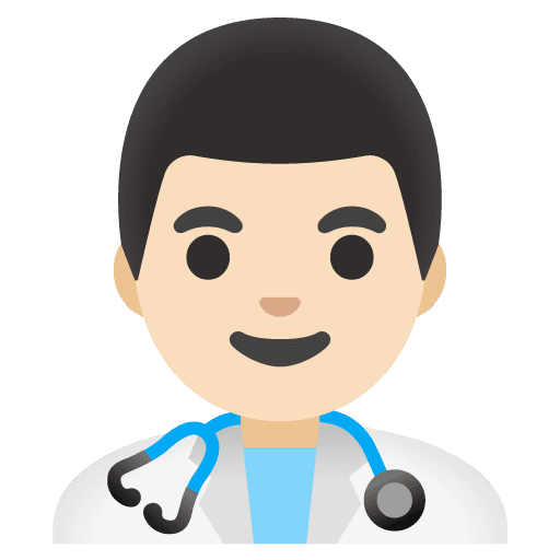 Man Health Worker: Light Skin Tone