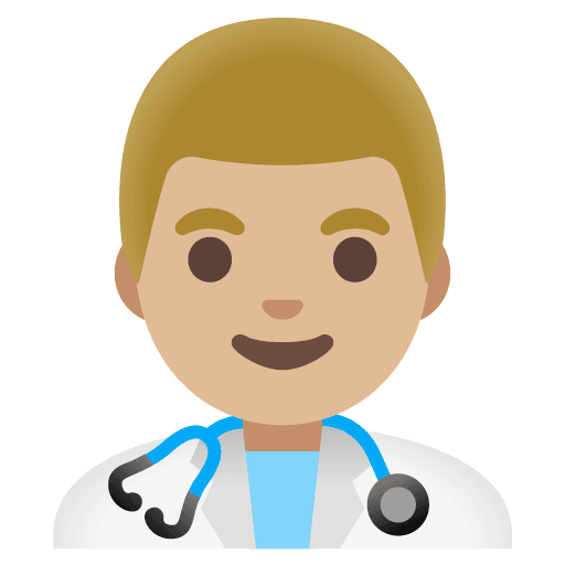 Man Health Worker: Medium-light Skin Tone