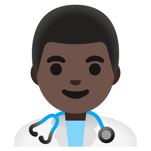 Man Health Worker: Dark Skin Tone
