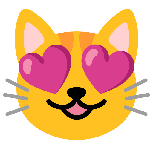 Smiling Cat with Heart-eyes