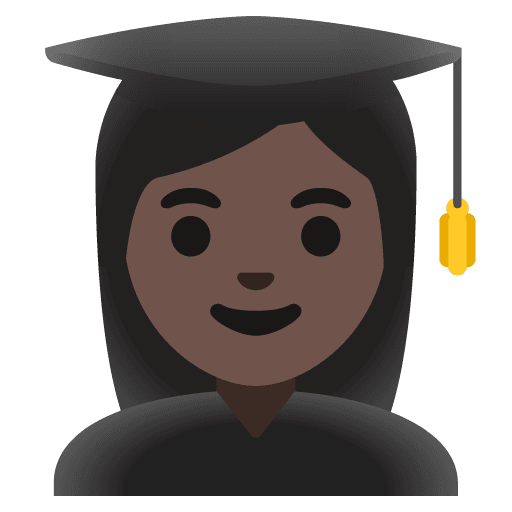 Woman Student: Dark Skin Tone