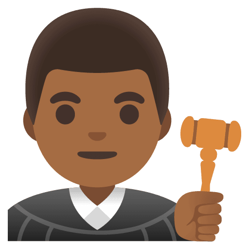 Man Judge: Medium-dark Skin Tone