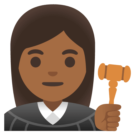 Woman Judge: Medium-dark Skin Tone