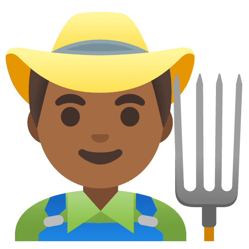 Man Farmer: Medium-dark Skin Tone