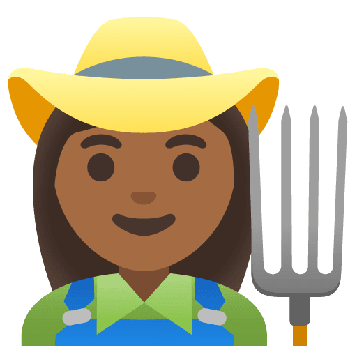 Woman Farmer: Medium-dark Skin Tone