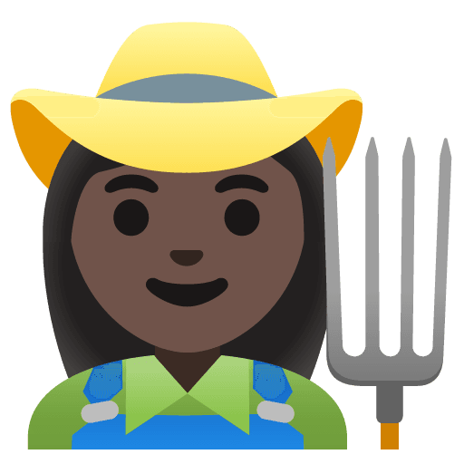 Woman Farmer: Dark Skin Tone