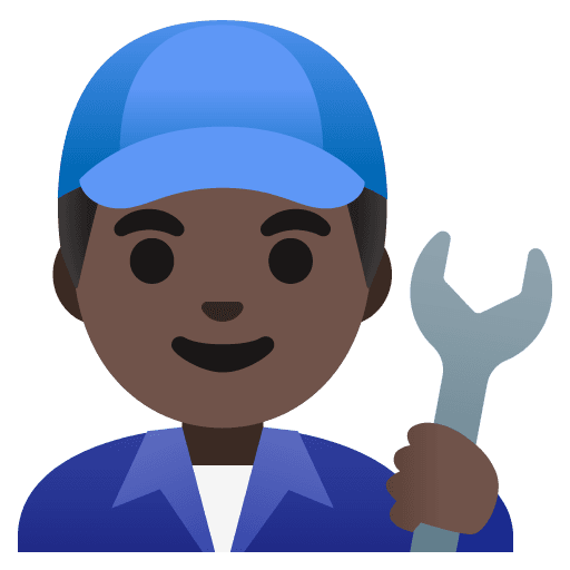 Man Mechanic: Dark Skin Tone