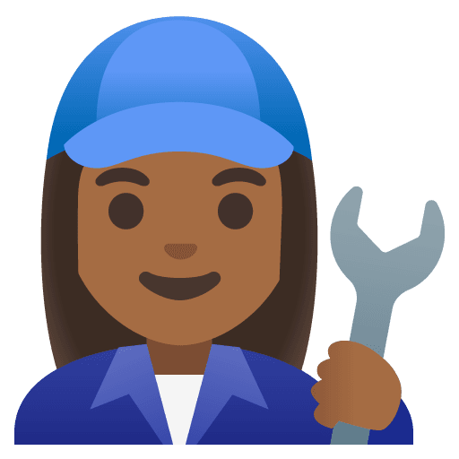 Woman Mechanic: Medium-dark Skin Tone