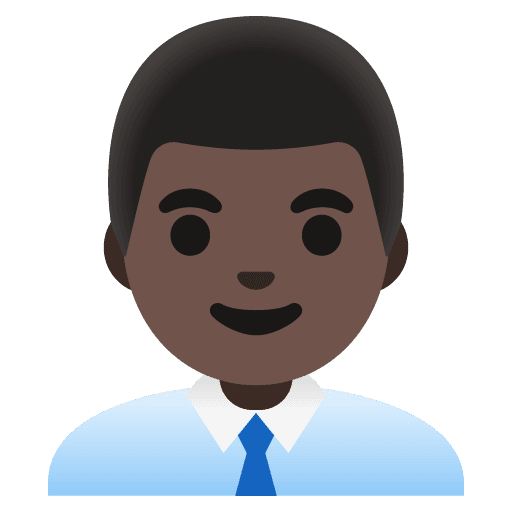 Man Office Worker: Dark Skin Tone