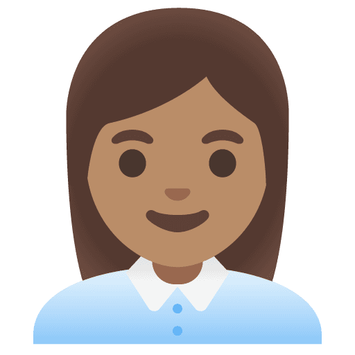 Woman Office Worker: Medium Skin Tone