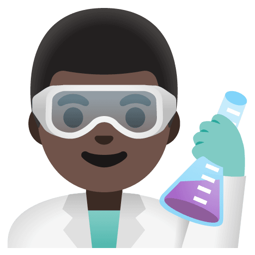 Man Scientist: Dark Skin Tone