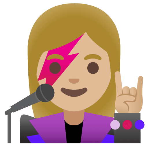 Woman Singer: Medium-light Skin Tone