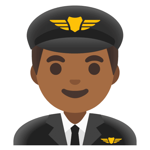 Man Pilot: Medium-dark Skin Tone