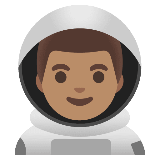 Man Astronaut: Medium Skin Tone