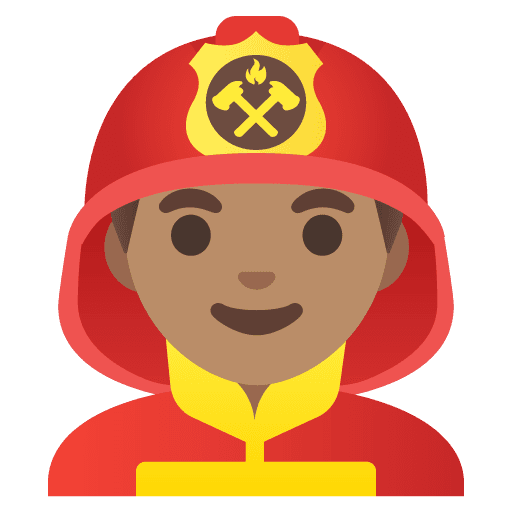 Man Firefighter: Medium Skin Tone