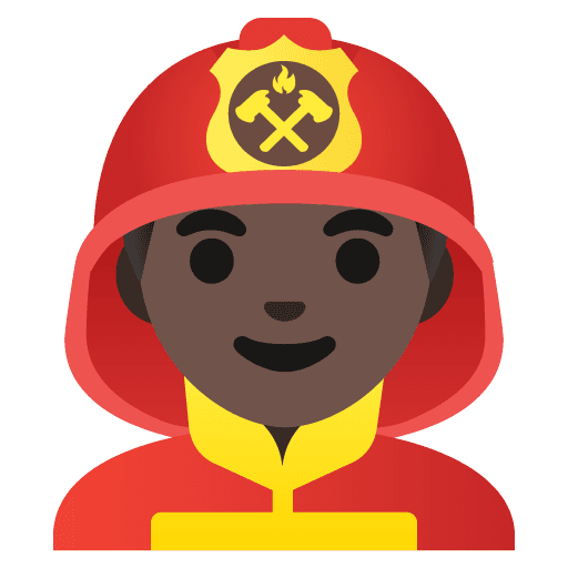 Man Firefighter: Dark Skin Tone