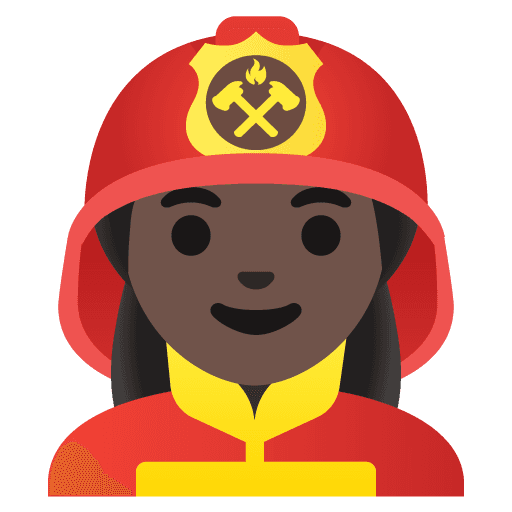 Woman Firefighter: Dark Skin Tone