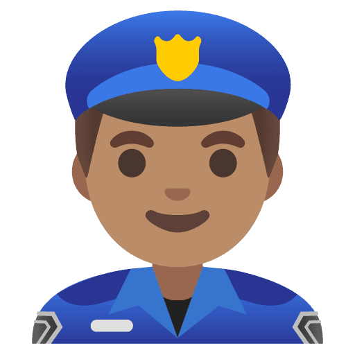 Man Police Officer: Medium Skin Tone