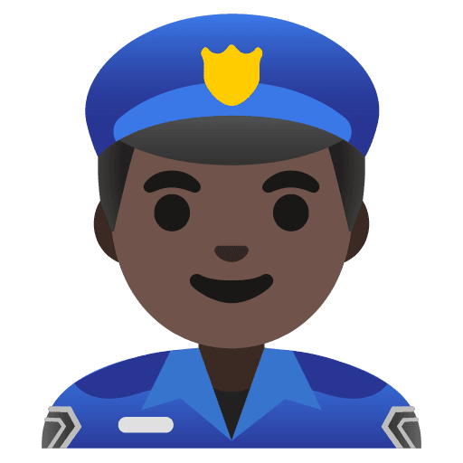 Man Police Officer: Dark Skin Tone