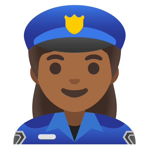 Woman Police Officer: Medium-dark Skin Tone