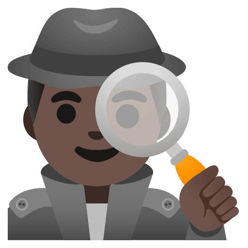 Man Detective: Dark Skin Tone