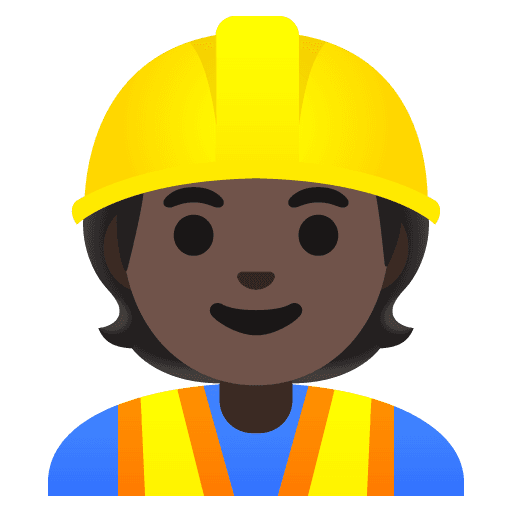 Construction Worker: Dark Skin Tone