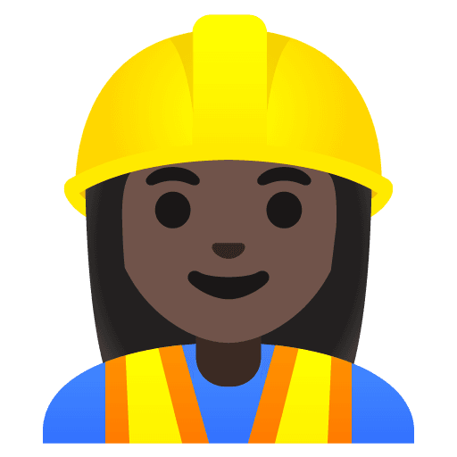 Woman Construction Worker: Dark Skin Tone