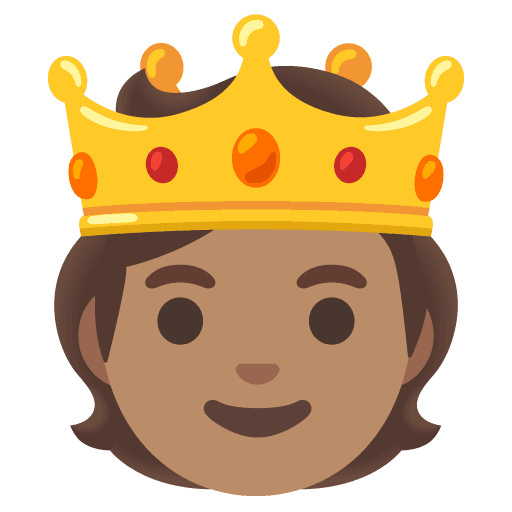 Person with Crown: Medium Skin Tone