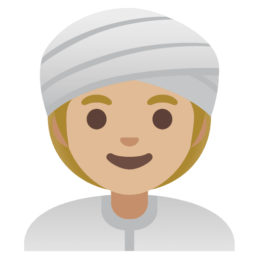 Woman Wearing Turban: Medium-light Skin Tone