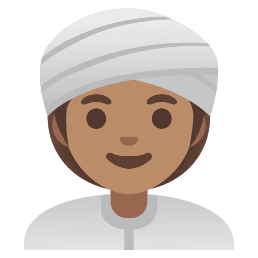 Woman Wearing Turban: Medium Skin Tone