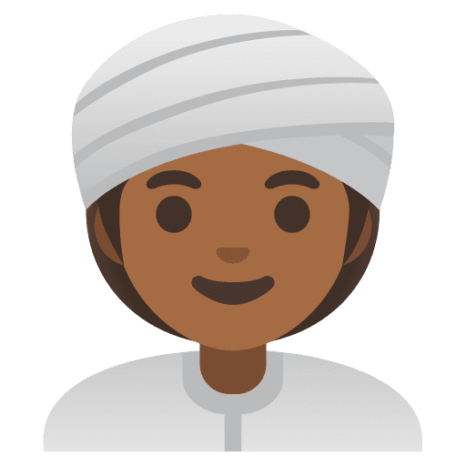 Woman Wearing Turban: Medium-dark Skin Tone