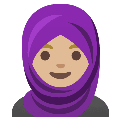 Woman with Headscarf: Medium-light Skin Tone