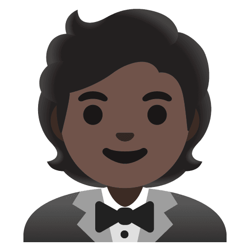 Person in Tuxedo: Dark Skin Tone