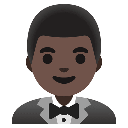 Man in Tuxedo: Dark Skin Tone