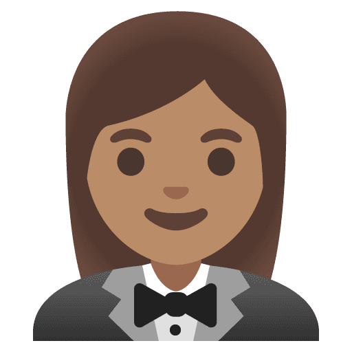 Woman in Tuxedo: Medium Skin Tone